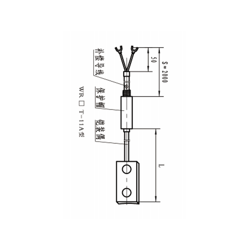 65. WR□T□-11A型锅炉炉壁热电偶(补偿导线式)