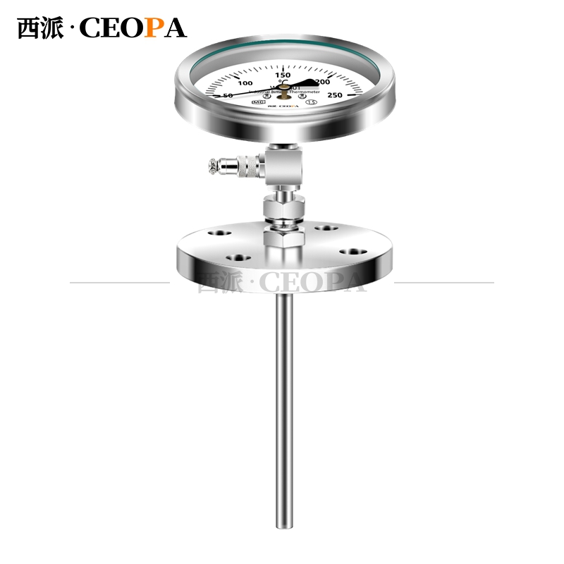 39. WSS□工业双金属温度计(一体化型法兰式)